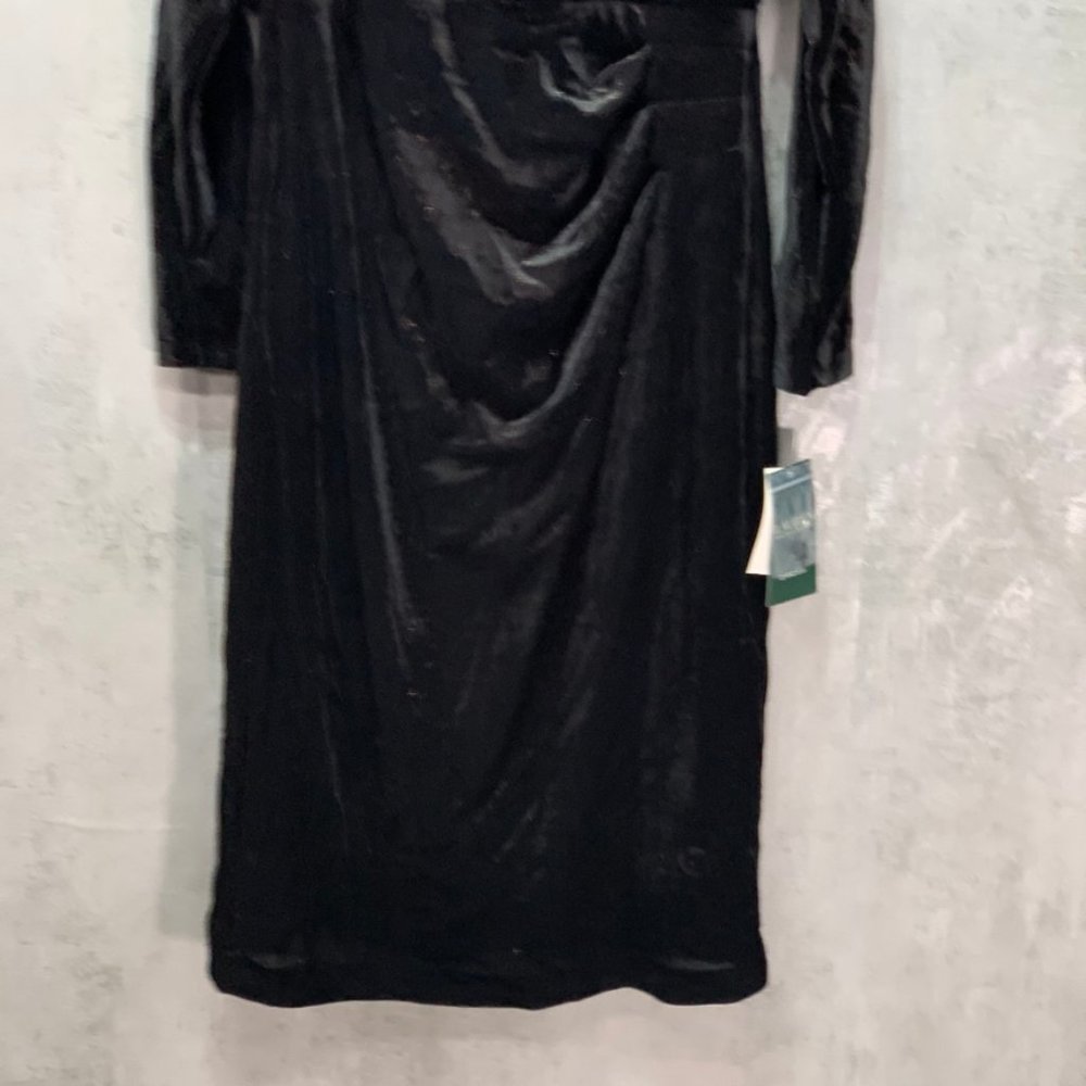 Lauren Ralph Lauren Black Split Dolman Sleeve Bodi - Picture 2 of 15
